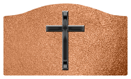 DASHELL-510-BK-SH-CP Black Single Cross Shimmer Copper Background